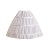 Falda A-Line Para Niños Con 3 Aros De Cosplay Jupon Enfant Crinolina Para Vestido De Novia Con Cintura Elástica - details 4