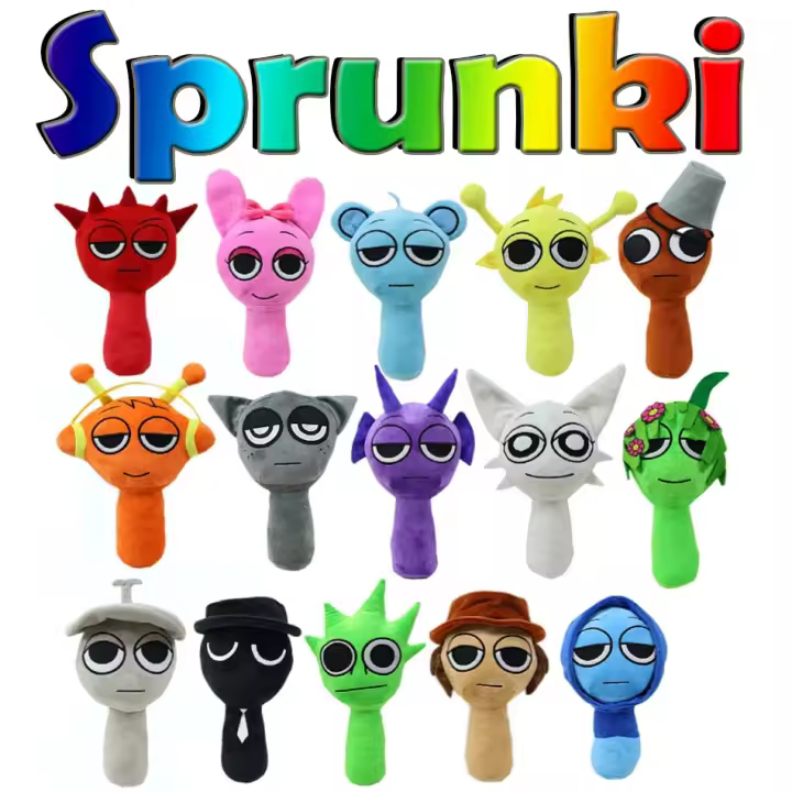 Muñeco De Peluche Sprunki Incredibox Juguete De Peluche Para Niños Almohada De Dibujos Animados Regalo De Cumpleaños Y Navidad Material De Algodón Relleno De Poliéster Tamaño 20cm - 1