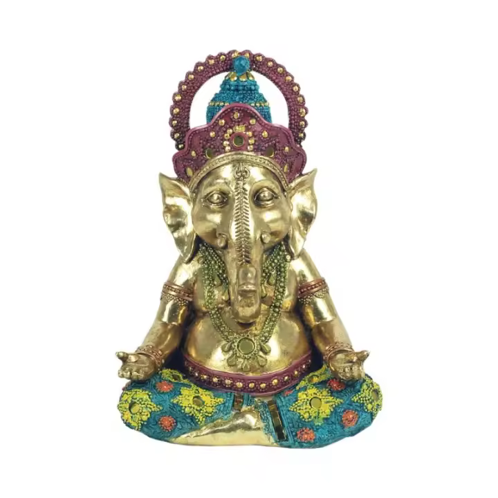SIGNES GRIMALT Signes Grimalt Figura Bronce Dios Ganesha Yoga 22x10x15cm Dorado - Decoración Interior y Exterior - 1