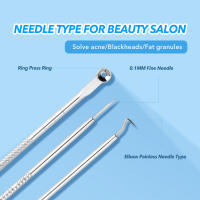 IMAGIC Set De 4 Piezas De Agujas De Acero Inoxidable Para Eliminación De Quistes Y Puntos Negros Limpieza De Poros Herramienta De Cuidado De La Piel Para El Rostro - details 2