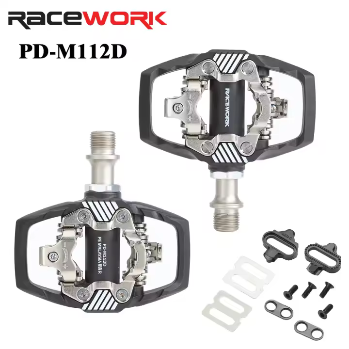 RACEWORK M8020 Plataforma De Bicicleta MTB Con Bloqueo Automático Para Sistema SPD Pedales De Montaña Con Placa Para Shimano Tamaño 93x95mm Material Nylon - 1