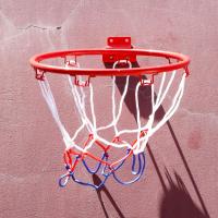 Anillo De Baloncesto Para Niños Pequeño Montado En Puerta Con Tira De Red Y Tornillos Práctica De Tiraje Interior Y Exterior - details 3