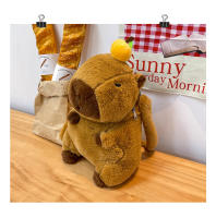 Mochila De Peluche Capybara Kawaii Moda Muñeco De Peluche Bolsa Para Niños Bolsa De Hombro Mini Mochila Regalo Para Novia - details 22