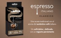Lavazza, Espresso Italiano Classico, Café Molido Natural, 5 Paquetes de 250 g, para Cafetera Italiana, de Filtro y Francesa, con Notas Aromáticas Florales y Afrutadas, 100% Arábica, Intensidad 5, Tueste Medio - details 1