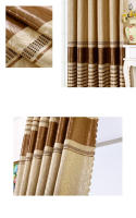 Cortina De Tela Jacquard Rayada Para Sala De Estar Lujo Dorado De Alta Calidad Cortinas De Ventana Para Dormitorio Decoración Del Hogar Compuesta Y Moderna - details 3