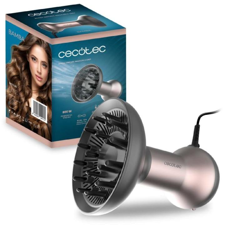Secador de Pelo Cecotec Bamba IoniCare MagiCurls con Difusor - Rizos Perfectos