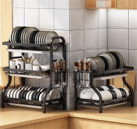 Escurridor para platos de cocina lava, escurridor para  con jaula para palillos cubierto,Escurridor de vajilla para el hogar organizador de vajilla para el hogar, organizador de accesorios de cocina de metal - details 8