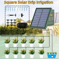 Nueva Sistema De Riego Solar DIY Cinta De Riego Por Goteo Cuadrada Con 10 Cabezales Adecuado Para Jardines Courtyards Y Jardines - details 0