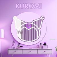 Espejo Neón Ajustable De Color Morado Sanrio Kuromi Para Decoración De Habitación Luz De Neón Para Maquillaje Regalo De Cumpleaños - details 1