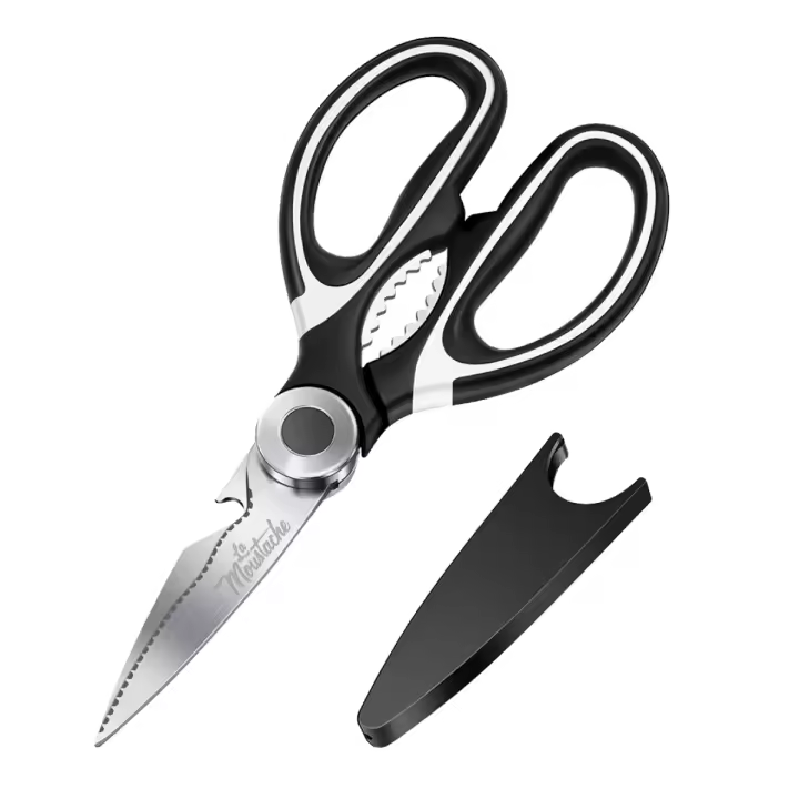 LA MOUSTACHE Tijeras de cocina  Acero Inoxidable con Funda Protectora - 1