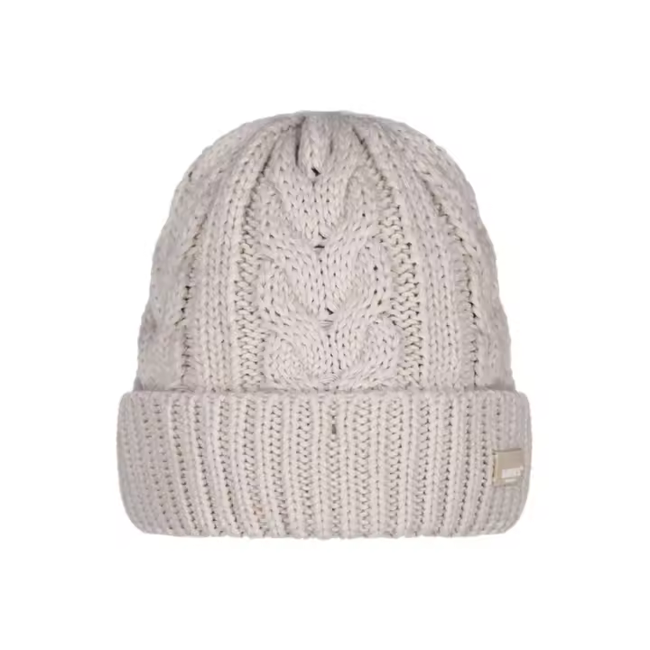 Gorro Beige Barts Zirani Beanie Oyster Con Estampado De Cable - 1