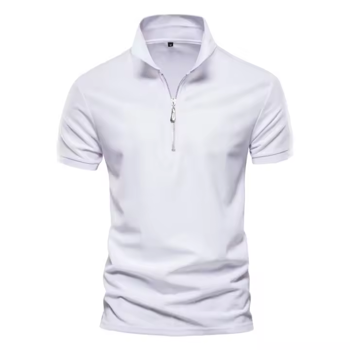 Polo de talla europea para hombre, camiseta informal de manga corta con solapa de verano, Top de Color sólido de talla europea para hombre - 1