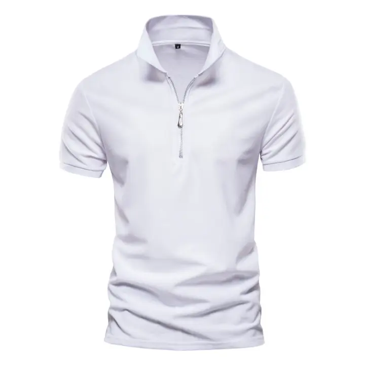 Polo de talla europea para hombre, camiseta informal de manga corta con solapa de verano, Top de Color sólido de talla europea para hombre - 1