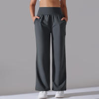 Pantalones Rectos De Pierna Ancha Para Mujer Casual Pantalones De Oficina Cintura Alta Holgados Para Danza Leggings Sin Costuras De Nylon - details 45