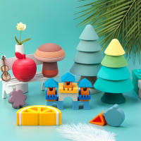 Bloques De Construcción Para Niños En Silicona BPA Libres Mordedores Para Bebés Juegos Educativos Montessori Tamaño Grande Y Pequeño - details 1