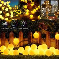 1Pack Luces De Cadena Solar Para Jardín Globos De Navidad Impermeables Con 8 Modos Decoración De Bodas Al Aire Libre Y Navidad - details 3