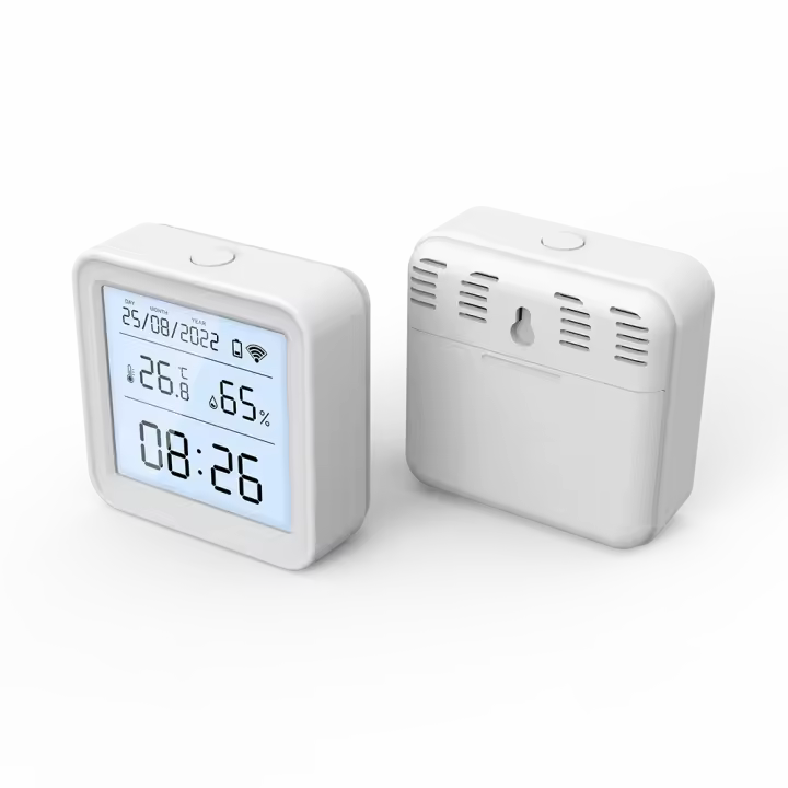 Sensor Inteligente De Temperatura Y Humedad Tuya WIFI Con Luz Albañil Soporte Para Alexa Y Google Assistant Control Remoto Inteligente - 1