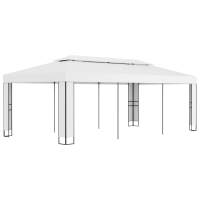 vidaXL Cenador con Doble Techo Carpa para Fiestas Bodas Toldo Jardín Color Blanco,  Antracita, y mas - details 0