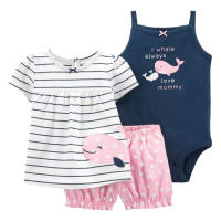 Nueva ropa de verano para niñas, pantalones cortos de manga corta, camisetas, trajes de tres piezas. - details 29