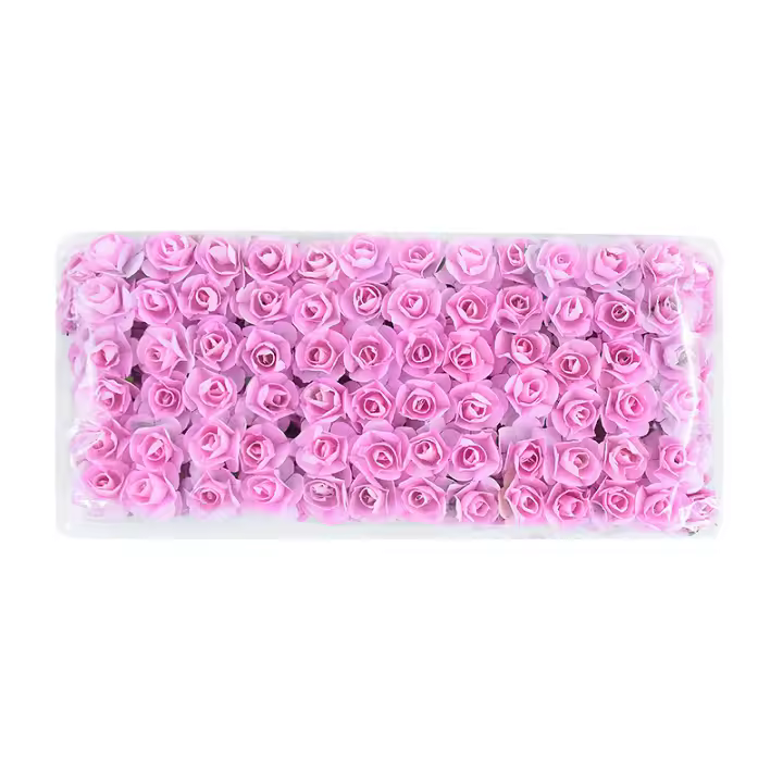 144pcs Hojas De Rosa Mini Pe 2cm Para Decoración De Casamiento Y Hogar Artesanía Scrapbooking Bouquet Artificial De Flores - 1