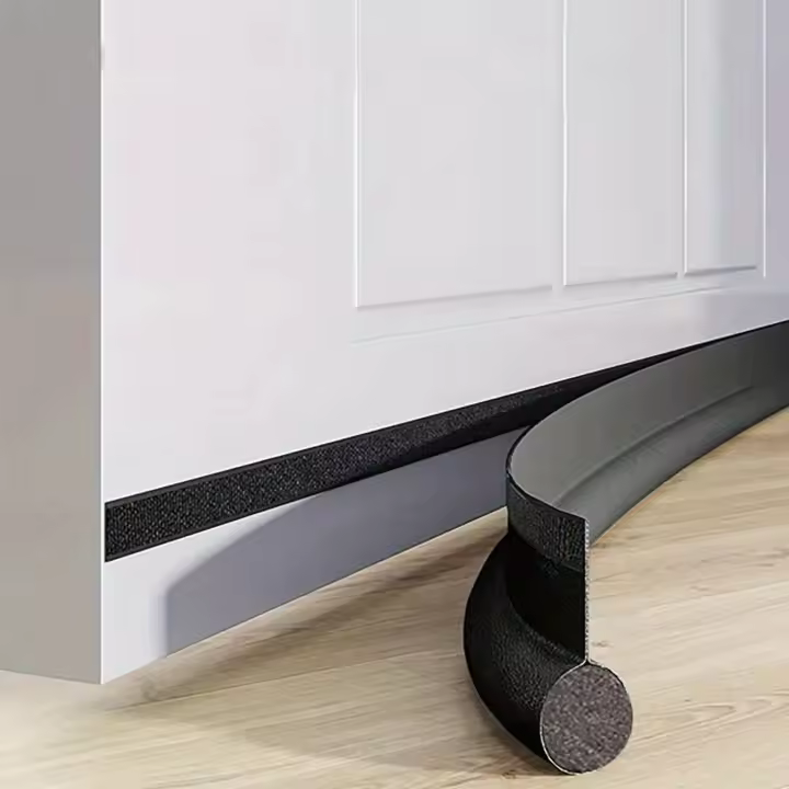 1pc Tira De Sellado Para Puerta Ajustable Antigolpes De Espuma Bloqueador De Aire Para Prevenir El Frío Y Mantener Calor - 1