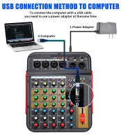 Mezclador De Audio 6 Canales Con Efecto AUX Y Potencia Fonética De 48V USB Consola De Mezcla Profesional EU/US Plug - details 5