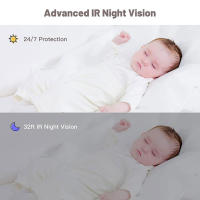 Cámara IP Icsee Smart Home 1080P 5MP HD Seguridad Auto Tracking Wireless Vigilancia Visión Nocturna WiFi Cámara Blanco - details 5