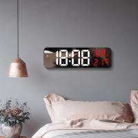 9 pulgadas Big digital Reloj de pared temperatura humedad Noche way Snooze 12/24h USB Pl-In Versión Electrónica LED despertador - details 2