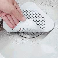 Banner - Filtro de Drenaje Plegable para Ducha, Baño y Cocina - Atrapa Pelos de Silicona con Ventosa - Blanco