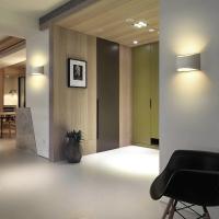 Modern Wall Sconce,Indoor Wall Lights Uplighter Downlighter Gypsum Plaster Sconce Lighting with 2700K 7W G9 LED Bulbs for Living Room Bedroom Hallway - details 1