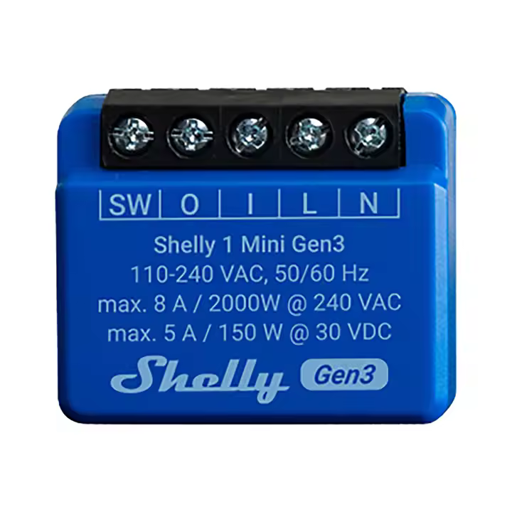 Shelly Módulo switch Mini 1 Gen3 Wi-Fi BT - 1