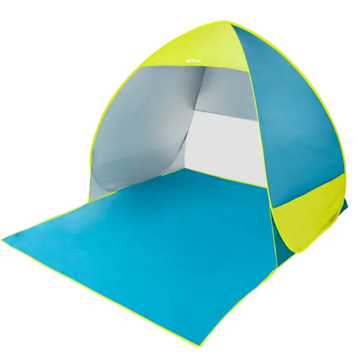 Tienda de playa pop up azul y verde aktive beach - 1