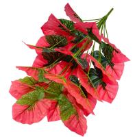 Arbusto Artificial De Hojas Rojas JESOKIN Decoración De Flores Falsas Para Hogar Oficina Fiesta Boda Simulación De Bonsái En Maceta - details 5