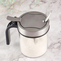 Juego De Almacenamiento De Condimentos En Vidrio Con Tapa De Acero Inoxidable Y Cuchara Botella De Mantequilla Ecológica Para Cocina Caja De Especias - details 5