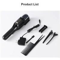 Recortadora Eléctrica de Puntas Abiertas con Batería Recargable Tipo C, Diseño Portátil y Cuidado Blue Ray del Cabello - Interruptor Automático para un Corte Seguro y Preciso, Peine de Doble Cara para un Cabello Perfecto (Color Unico Negro) - details 1