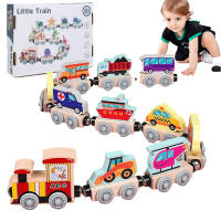 Juguetes De Tren De Madera Magnéticos Montessori Para Niños Set De Aprendizaje Temprano Con Animales Frutas Y Colores Juguete Educativo Para El Desarrollo Cognitivo - details 8