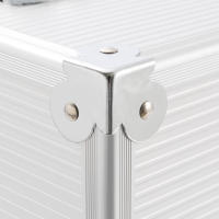 AREBOS Maletin Profesional de Maquillaje Tocador Portatil Neceser Plata - Uso Versátil - details 22