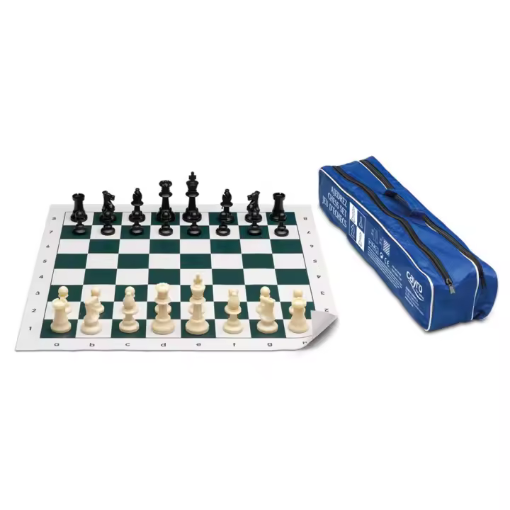 Juego Ajedrez escolar en bolsa con cremallera 50x50 cm (Cayro T-93) - 1