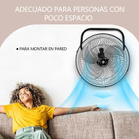 Ventilador de Pie de Metal Negro con Estilo Industrial y Varias Formas, Ventilador de pie de 18 pulgadas, ventilador trifuncional (ventilador de pie, ventilador colgante y ventilador integrable en algunos casos), ventilador vertical, ventilador colgante d - details 2