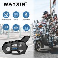 WAYXIN R5 Intercomunicador De Motocicleta Casco Headsets FM Radio BT5.0 Comunicación Interfaz Impermeable 2 Conducentes - details 2