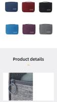 Bolsa De Viaje Portátil Para Hombres Y Mujeres Organizador De Maquillaje Impermeable De Tela Oxford Con Almacenamiento Y Cierre De Cremallera - details 7