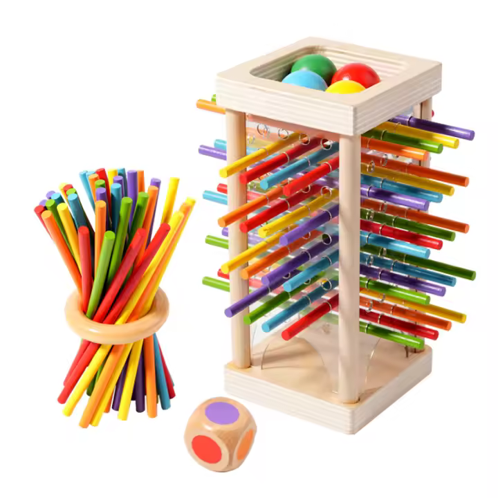 Juguete Educativo De Montessori Para Bebés Desarrollo De Habilidades Motoras Finas Y Cognitivas Con Palitos De Color Juego De Aprendizaje Numérico Y Equilibrio Para Niños - 1