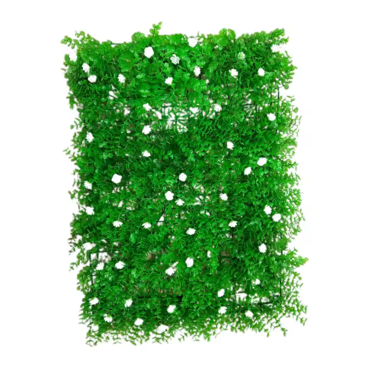 Setos Artificiales Realistas Floral Privacidad Verde Panel de Decoración de Pared 5 MODELOS Césped Simulado para Exterior Alhadilla Valla Falsa Panel Celosía Decoración Pared Medidas 40x60cm - 1