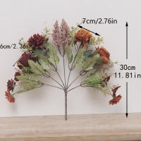 Bouquet De Rosas Artificiales Daisy Decoración Elegante Para El Hogar Y Bodas Falsas Para Vaso Decorativo DIY Accesorios Navideños Plantas Manuales - details 2