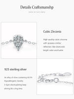Zenyth-Nuevo Diseño 925 Plata de Ley Moda Gota de Agua Diseño Geométrico pulsera de Cadena para Mujeres joyería FINA de Boda - details 4