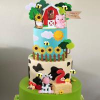 30 PCS Decoraciones De Tarta De Animal De Granja Para Cumpleaños Baby Shower Fiesta Temática De Granja Resina Cartoon Animal - details 3