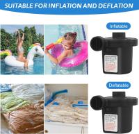 Bomba de Aire Eléctrica Portátil,240V AC / 12V DC Inflador Colchon Hinchable,Barcos,Juguetes Hinchable o Camping,con 3 Accesorios - details 3