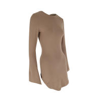 Vestido Elegante Para Mujer De Moda Otoño Invierno Con Mangas Largas Y Cuello En V Vestido Slim Casual Para Club Y Fiesta - details 7