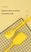 Set De 2 Cuchara De Silicona Para Cocina Y Hornear Utensilios Ecológicos Para Mezclar Pasteles Crema Amarillo/Marrón Scrapers - details 2