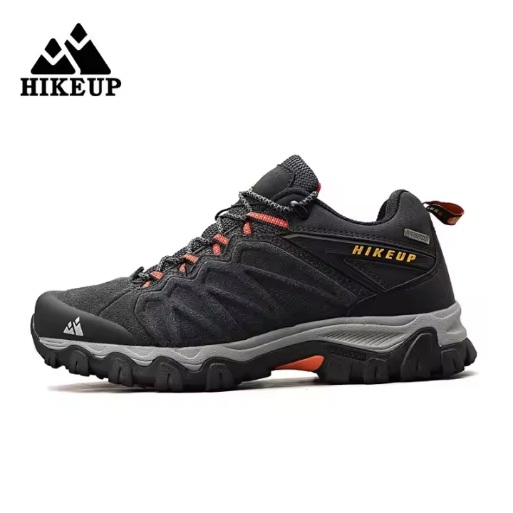 Zapatos De Senderismo De Cuero HIKEUP De Alta Calidad Duraderos Para Hombres Deportes Al Aire Libre Trekk Ing Subida Caza Zapatillas Respirables Talla True - 1